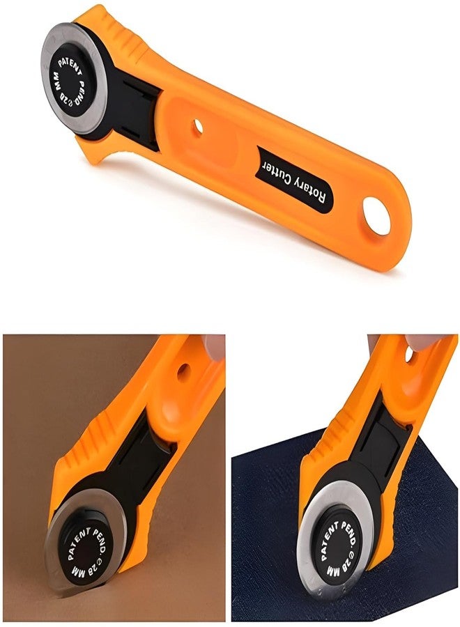 Artnery Rotary Cutter Easy Fabric Cutting Scrapbooking Comfortable Handle for Right and Left Handed Cutting Tool Quilting Crafting Sewing (28mm) - Image 5